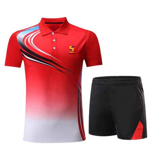 Nouveaux uniformes de tennis courts pour hommes, personnalisés, en maille imprimée numériquement, 100 % haute qualité, confortables, séchage rapide à l'avant, vente en gros - Product Image 1