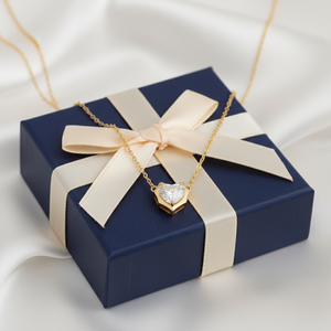 Collier pendentif délicat en argent sterling 925 avec moissanite taille cœur 1,25 carat sertie clos, chaîne à maillons, pour femme, cadeau de fiançailles - Product Image 5