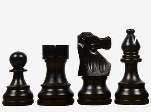 Reproducción de piezas de ajedrez francesas Lardy, Rey de 3.75 pulgadas en madera de abedul ebonizada y natural al mejor precio - Product Image 5