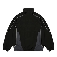 Blouson de survêtement pour homme en polyester épais, imperméable, coupe-vent, respirant, résistant aux acides, avec capuche et col montant zippé personnalisé