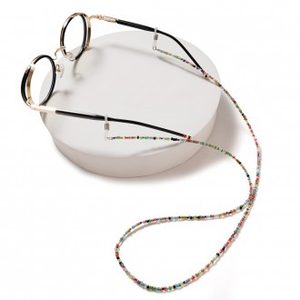 Collar duradero y elegante con piezas de anteojos de cuentas coloridas - Product Image 1