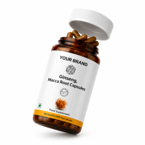 Premium Ginseng Maca Root Capsules Natural Herbal Extract <b>Blend</b> Sealed <b>Bottle</b> Plant Based Dietary Supplement - Product Image 3