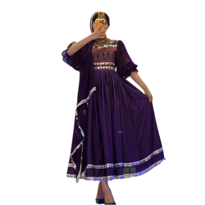 Vestido Afgano 2026, Estilo Elegante con Mangas Elásticas, Bordado Intenso, Cuello Alto, Informal y Formal para Mujer - Product Image 1