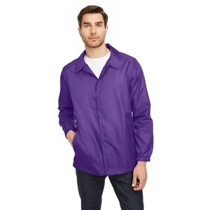 Veste coupe-vent légère sur mesure OEM pour hommes |   Veste boutonnée décontractée avec ourlet ajustable Vestes pour hommes - Product Image 3