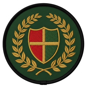 Insignia Masónica Personalizada: Parche Bordado del Pilar Iónico con Hilo Dorado y Escudo Azul Marino para Blazer, Distintivo para Logia Masónica - Product Image 2