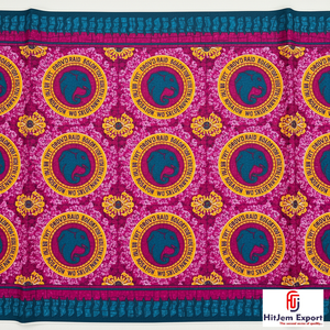 Tissu africain imprimé sur mesure, design exclusif du Nigéria, tissu de qualité supérieure pour robes de mariée sur mesure, vêtements de cérémonie et décoration intérieure - Product Image 4