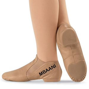 Zapatos de Baile Jazz MBAANI, Estilo Ballet, Tacón Plano, Parte Superior Sintética, Suela de Goma, Calzado de Baile para Mujer - Product Image 1