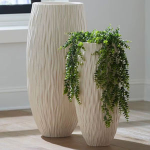 Urna Decorativa de Mármol Blanco, Ecológica, Duradera, Tallada a Mano, Estilo Vintage, para Jardín, Pedestal Clásico para Plantas, Decoración de Exteriores para el Hogar - Product Image 1