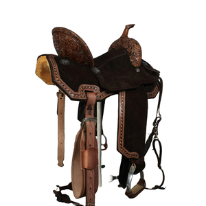 Silla de montar premium de cuero occidental para barrrel racing, hecha a mano, ligera y cómoda para rodeo y equitación de alto rendimiento - Product Image 1