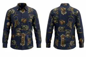 ชุดเดรสแขนยาวสำหรับผู้ชายเสื้อออกแบบสไตล์สตรีทเสื้อลำลอง - Product Image 4