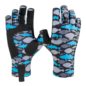 Gants de pêche en gros avec logo personnalisé, paume antidérapante, légers, séchage rapide, sans doigts – Fabricant - Product Image 4