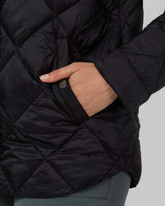 Gilet matelassé pour femme, col montant, coupe-vent, uni, 100 % nylon, décontracté, avec rembourrage en velours polyester, style streetwear, fermeture éclair, vêtement d'extérieur - Product Image 2