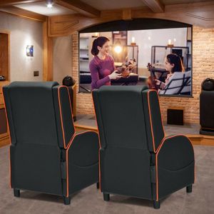 Poltrona da Gaming in Pelle PU Stile Racing con Massaggio, Poggiapiedi, Schienale e Poggiatesta Regolabili per Home Theater - Product Image 6
