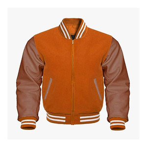 New Best Manufacture Winter Varsity Jacket with Premium <b>Leather</b> Sleeves Hot Sale Solid Design Varsity Jacket for Men - Product Image 3