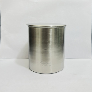 Stainless Steel Candle <b>Jars</b> Lid 16 oz Capacity Brushed Finish Handmade Durable Waterproof Christmas Home Decor Luxury <b>Empty</b> - Product Image 2