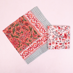 Bandana traditionnel imprimé à la main, motif floral, respirant, pour l'été, unisexe, cache-poils pour animaux, foulard héritage indien - Product Image 4