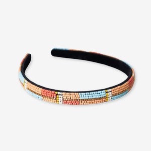 <b>Beaded</b> Embroidery Hairband Multi Stone Glass Beads <b>Headband</b> for Women Girls Indian Hair Accessories - Product Image 6