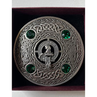 Broche à motif écossais Clan Crest pour tenue Highland, broche gravée, tartan traditionnel de haute qualité pour kilt