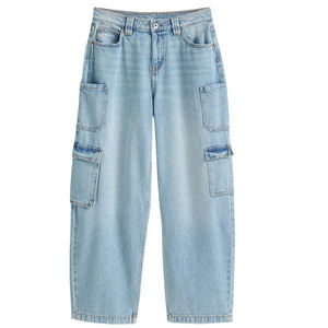 Nuevos Jeans de Mezclilla Anchos Personalizados para Mujer, Cintura Alta, Estilo Holgado, Streetwear, Fabricante Mayorista OEM ODM - Product Image 1