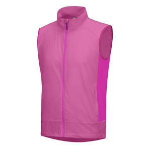 Gilet sans manches à fermeture éclair intégrale pour homme, noir uni, col montant, maillot de cyclisme léger, performance optimale, gilet chauffant - Product Image 4