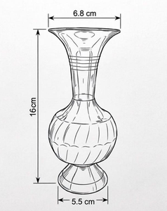 Golden Flower <b>Vase</b> Handcrafted Decorative Flower Pot for Home Decor Traditional Golden Metal <b>Vase</b> for Living Room Office - Product Image 4