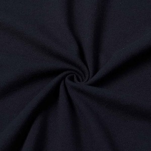 Camisa de Manga Corta para Hombre, Corte Regular, Azul Marino y Marrón, Cuello con Ribete en Contraste, Tejido de Punto Informal, Largo Regular, 100% Algodón - Product Image 5