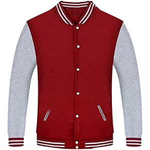 Blouson universitaire classique pour homme 2025 OEM à col montant avec bandes, idéal pour l'hiver - Product Image 1