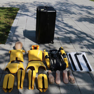 Maniquí adulto ajustable de alta calidad con equipaje de plástico de despliegue rápido para exposiciones en el extranjero - Product Image 1