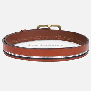Nouvelle ceinture en cuir cousue colorée pour hommes, ceinture de pantalon en cuir de vachette première couche haut de gamme, mode décontractée et accessoires - Product Image 6