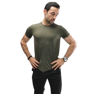 <b>Men</b> Olive <b>Green</b> Cotton <b>T</b> <b>Shirt</b> Short Sleeve Slim Fit Crew Neck Casual Tee Custom Logo OEM Manufacturer Sportswear Apparel - Product Image 1