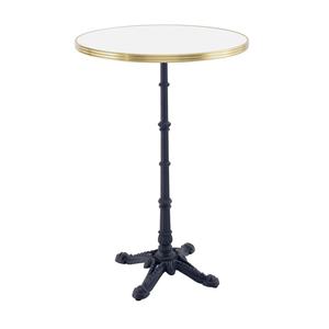 Mesa de Comedor Moderna Rectangular de Madera Maciza Ecológica con Detalles Dorados y Pedestal de Lujo para Hogar, Restaurante, Cafetería y Comedor - Product Image 2