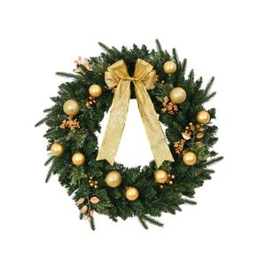 Ghirlanda Natalizia da Interno Pre-Illuminata a Batteria da 24 Pollici con Telecomando, 50 Luci Calde e 120 Punte in PVC, Ghirlanda Artificiale di Natale - Product Image 2