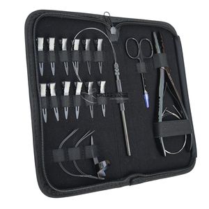 Kit d'outils multifonctionnels en acier inoxydable pour extensions capillaires : Pince à double ressort, outil de retrait de micro-perles, pince de pose, pinces à cheveux, fil - Product Image 3