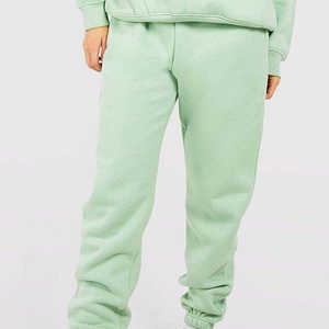 Nouvel ensemble de survêtements en molleton de coton pour femmes, coupe ajustée, avec logo personnalisé, pour l'entraînement - Product Image 3