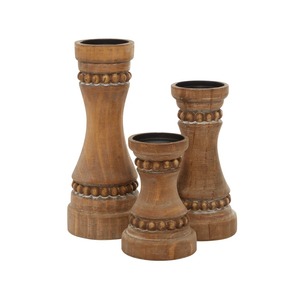 Natural Wooden <b>Tealight</b> Candle Holder Handmade Rustic Farmhouse Decorative Candle Stand for Living Room Dining At Best Prices - Product Image 1