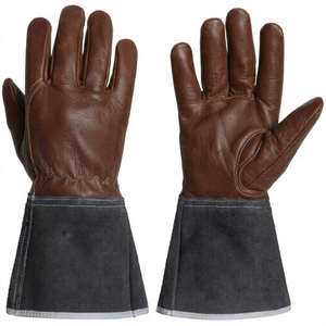 Guantes de soldadura de cuero premium resistentes al calor, guantes de soldadura MIG TIG de alta resistencia para uso industrial, protección contra altas temperaturas - Product Image 4