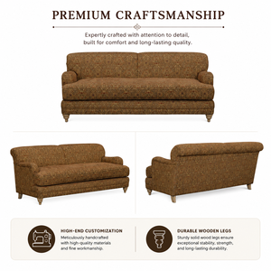 50% off Classic Upholstered <b>Sofa</b> Bed Premium Fabric Living Room <b>Sofa</b> with Solid <b>Wood</b> Legs <b>for</b> Villa & Workshop Use - Product Image 3