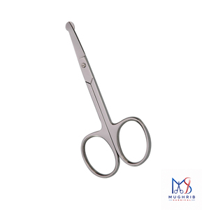 Tijeras para manicura y pedicura Tijeras para orejas y nariz tamaño 9,5 cm Acero inoxidable - Product Image 1