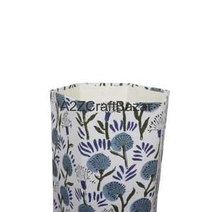 Poubelle élégante hexagonale pliable en papier recyclé fait main, pour usage intérieur/extérieur, bureau ou rue, idéale pour le bricolage et l'impression. - Product Image 4