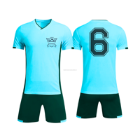 Fan-Fußballtrikot-Shorts-Set, sublimationsbedruckt, individuelle Teamfarben, Großhandel