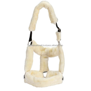 Nylon Horse Halter Custom Nylon Webbing Fleece <b>Mink</b> Padding Nylon Horse Racing Halter and Accessories - Product Image 3