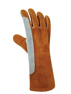 Gants de soudage en cuir robustes Holy Signs International avec doublure en coton, résistants à la chaleur, pour applications TIG, paume renforcée, longs - Product Image 4