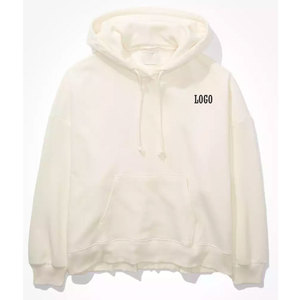 Hoodie oversize en molleton à épaules tombantes, design uni, logo personnalisable et de haute qualité / Vêtement décontracté pour femme à prix abordable - Product Image 4