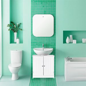 Mobile Lavabo Quadrato Moderno di Lusso in MDF Bianco con Finitura Verniciata - Product Image 6