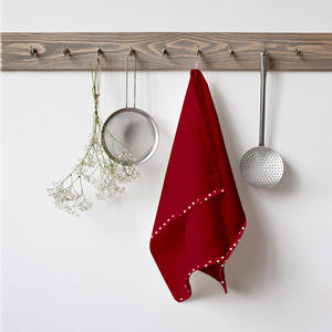 Paño de Cocina con Diseño de Puntos, Color Rojo, 100% Algodón, Paños de Cocina al por Mayor - Product Image 1