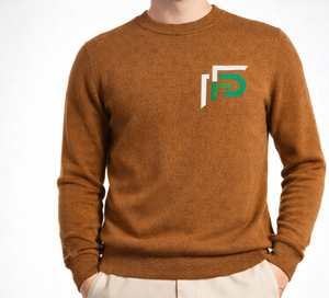 Suéter 100% de cachemira para hombre, jersey de invierno con punto trenzado, cuello redondo, manga larga, grueso, cálido, ajustado, informal - Product Image 1