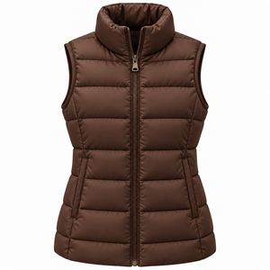 New Winter Arrival <b>Womens</b> Bright <b>Pink</b> Lightweight Packable Polyester Filled Nylon Puffer <b>Vest</b> Zippered Front Quilted Design - Product Image 1