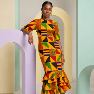 Tela africana estampada en cera, tela de algodón, tela Ankara, tela con estampado personalizado para vestidos, prendas de vestir, suministro al por mayor para exportación. - Product Image 4