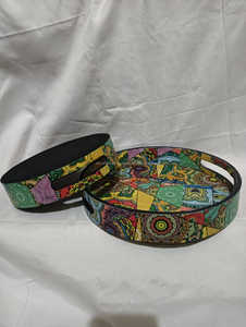 Plateau de service en bois rectangulaire décoratif écologique de haute qualité pour les fêtes et événements à usage domestique Organiser des articles et des boissons de service - Product Image 4