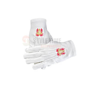 Elegantes Guantes Masónicos con Acabado Liso y Diseño Ligero para Reuniones de Logias, Ceremonias y Ocasiones Especiales - Product Image 2